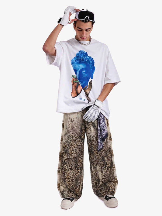 Vintage Leopard Patchwork Cargo Pants 