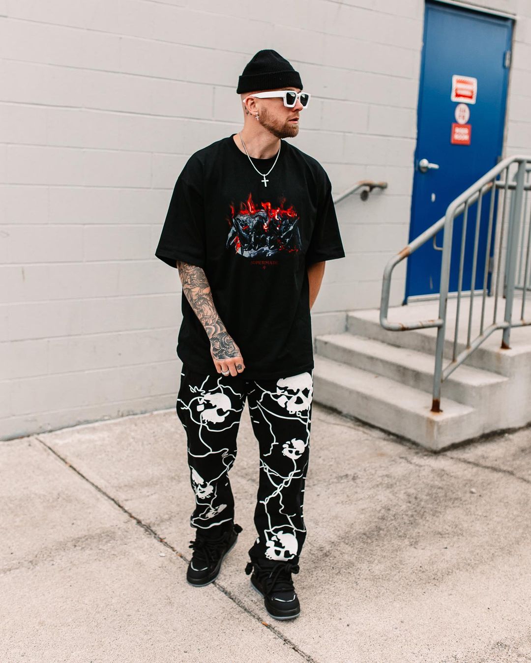 The Supermade Dark Skull Print Jeans