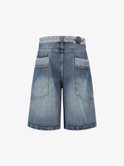 Arbeitskleidungs-Shorts mit Farbblockmuster