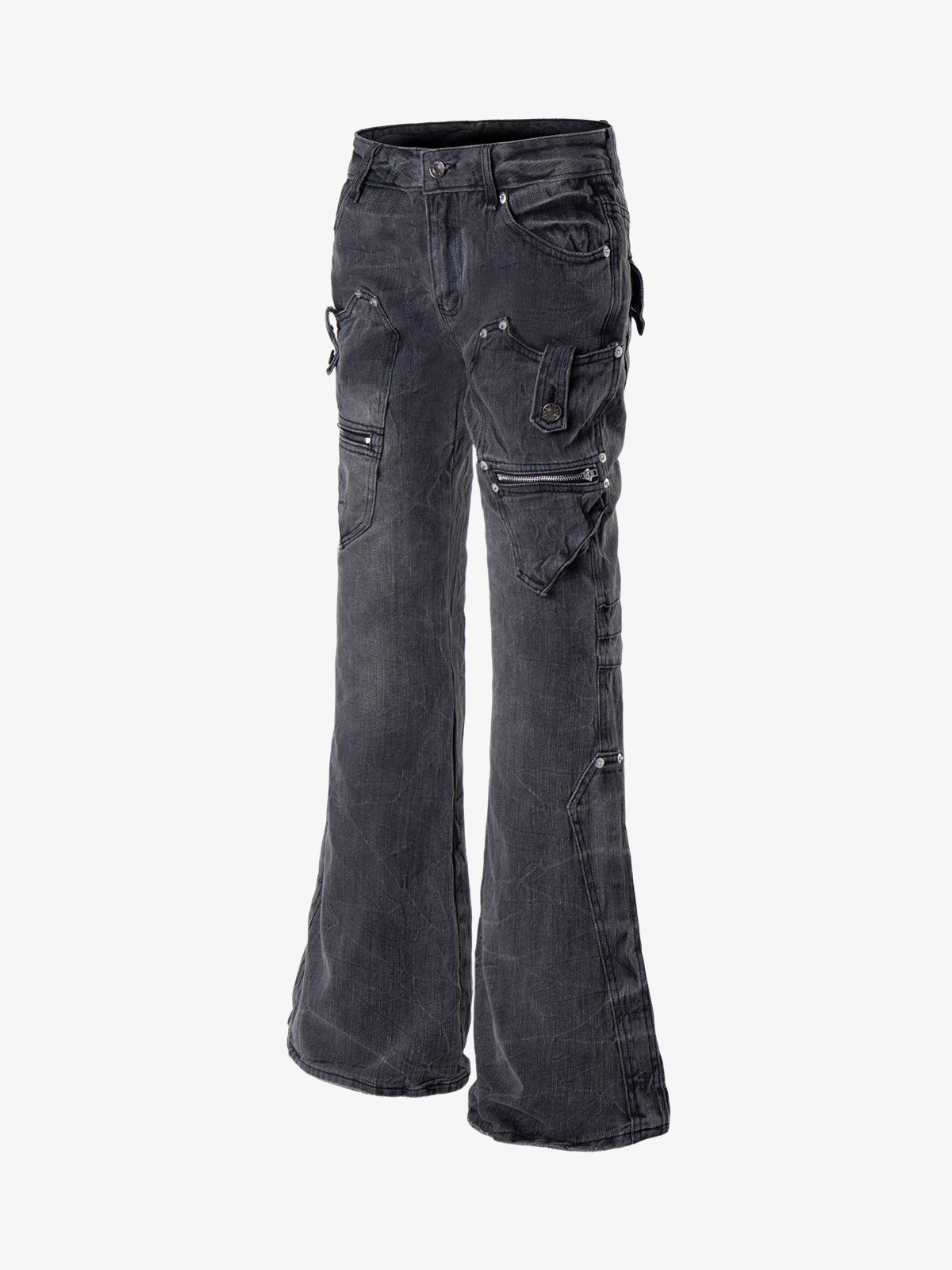 Stud Low-Rise Bootcut Jeans