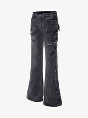Stud Low-Rise Bootcut Jeans