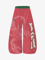 Scorpion Skeleton Graphic Wide-Leg Sweatpants