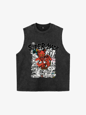 Graphic Muscle Tank Top for Men - Bold Artwork and Comfortable Fit 