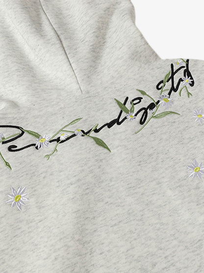 Floral Embroidered Hoodie for Men and Women - Trendy and High-Quality Design 