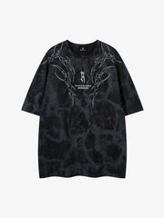 Tribal Thorn Graphic Casual T-Shirt 