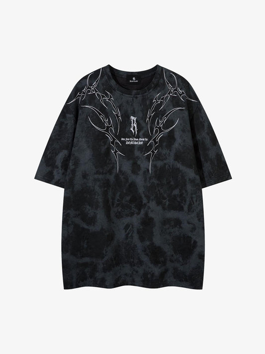 Tribal Thorn Graphic Casual T-Shirt