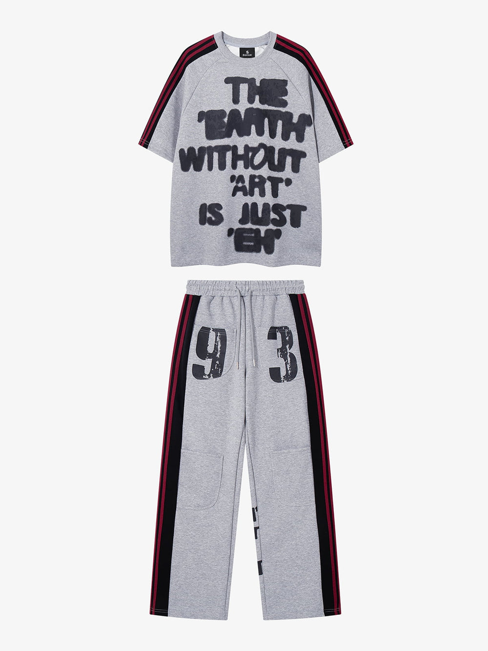 Striped Patchwork Two-Piece Set