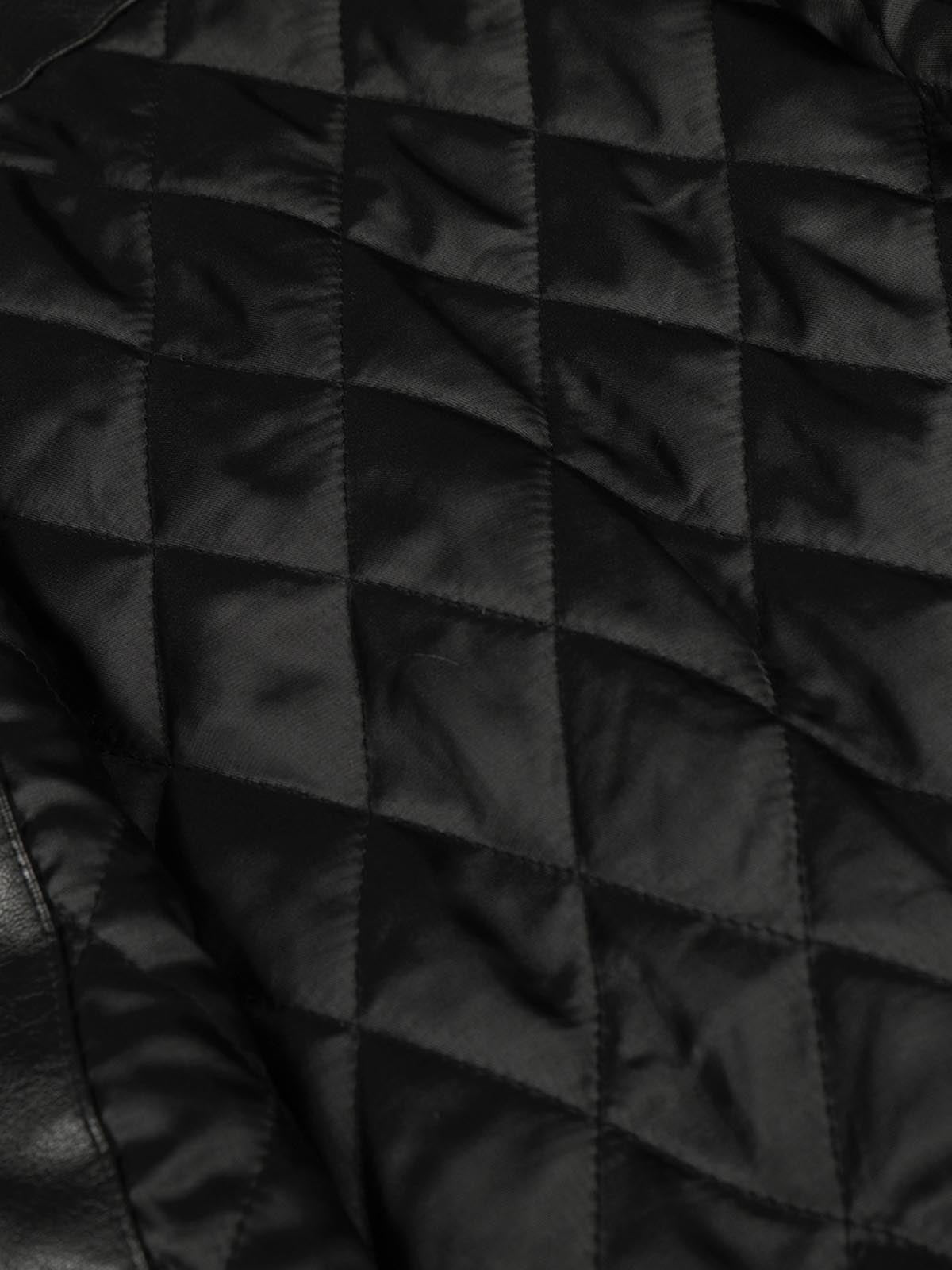 Studded High-Neck Faux Leather Jacket 