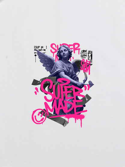 Street Lucky Angel graphic design T-shirt 