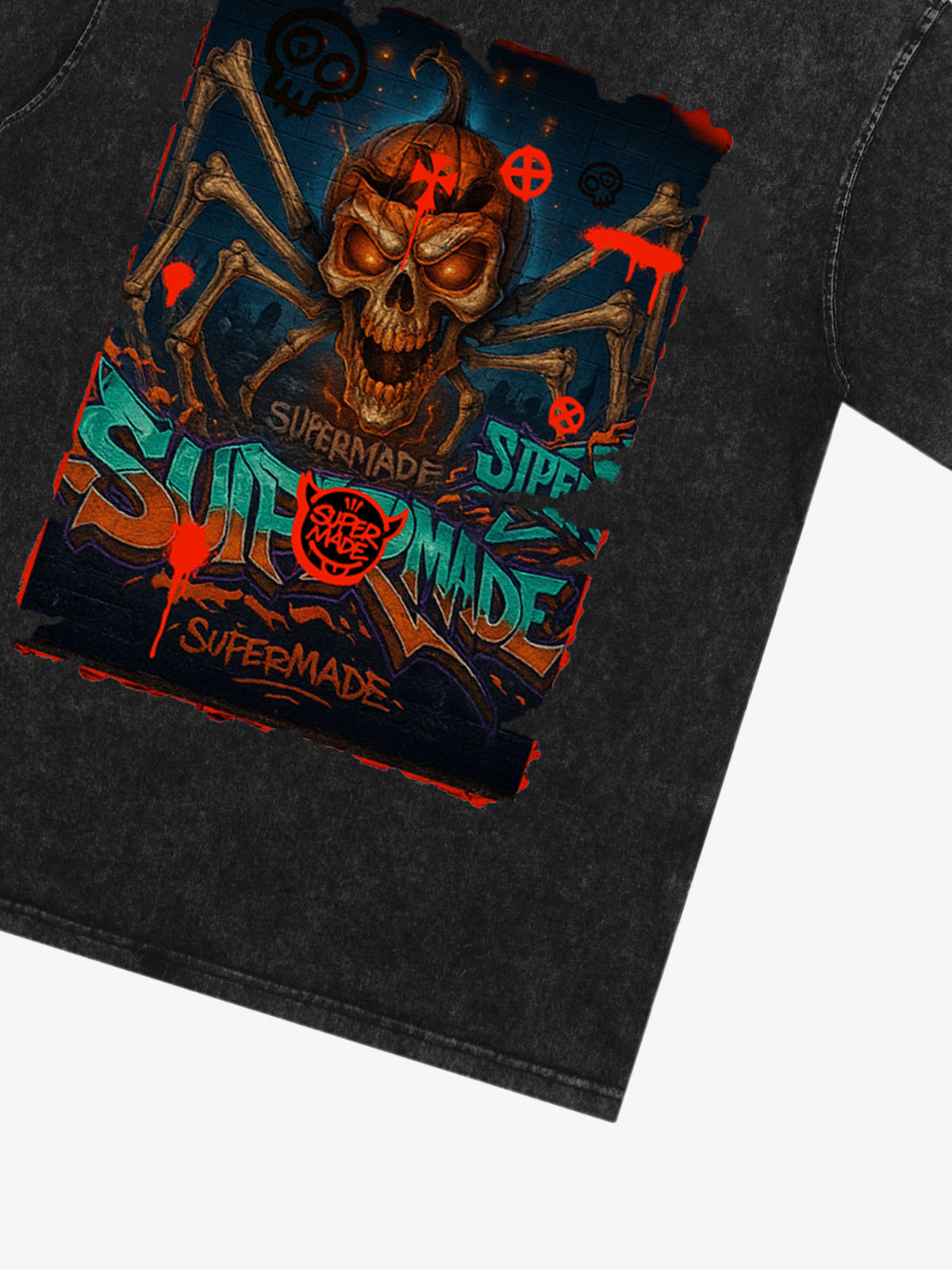 Bloody Dark Skull Spider T-shirt 