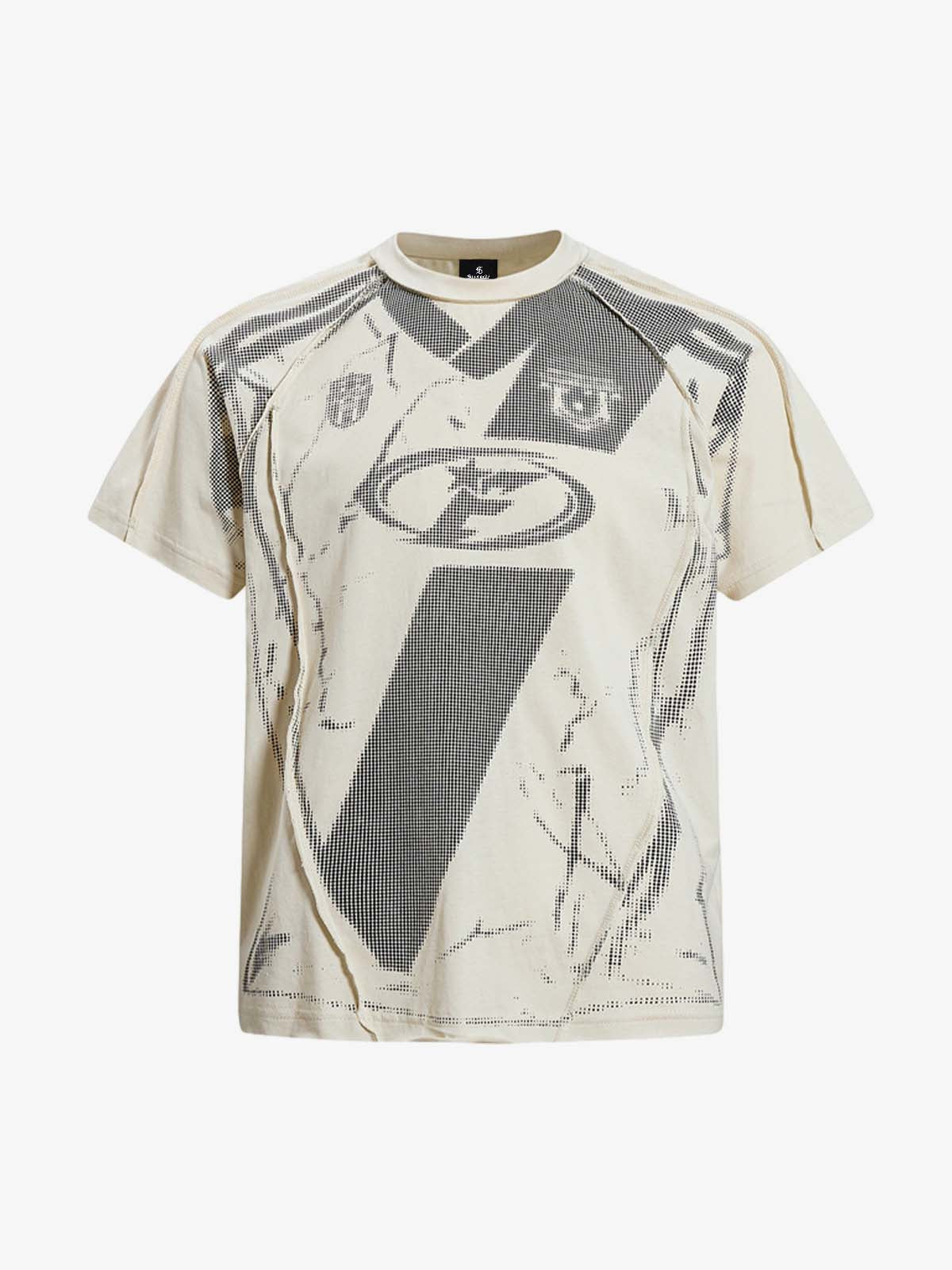 Supermade Trompe L'oeil Halftone Jersey Graphic T-Shirt 