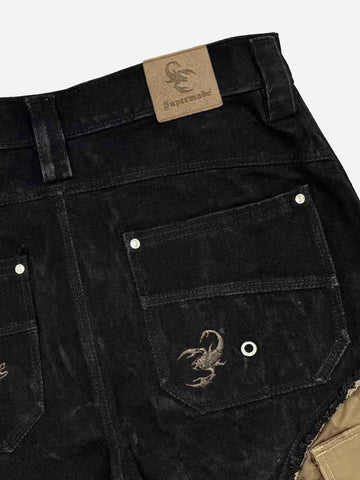Scorpion Embroidered Camo Work Shorts