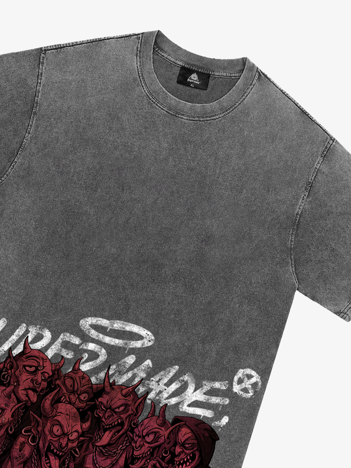 Thesupermade Dark Devil Maniac's Gothic Graffiti T-shirt 