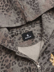 Leopard Script Graphic Sweatshirt