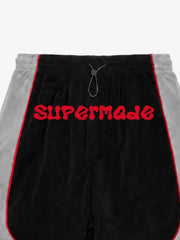 Tai Chi Embroidered Panelled Fleece Sweatpants