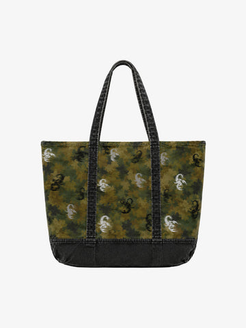 Scorpion Camo Graphic Washed Twill Tote Bag