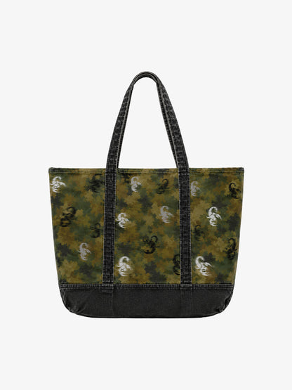 Scorpion Camo Graphic Washed Twill Tote Bag