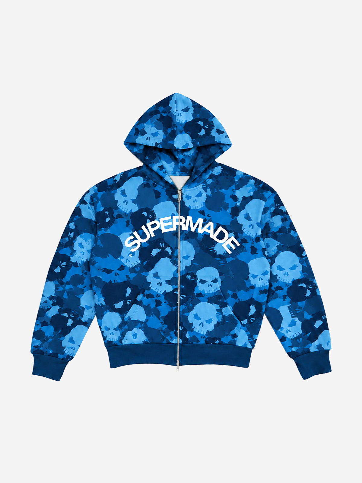 Skull Camo Graphic Zip Hoodie