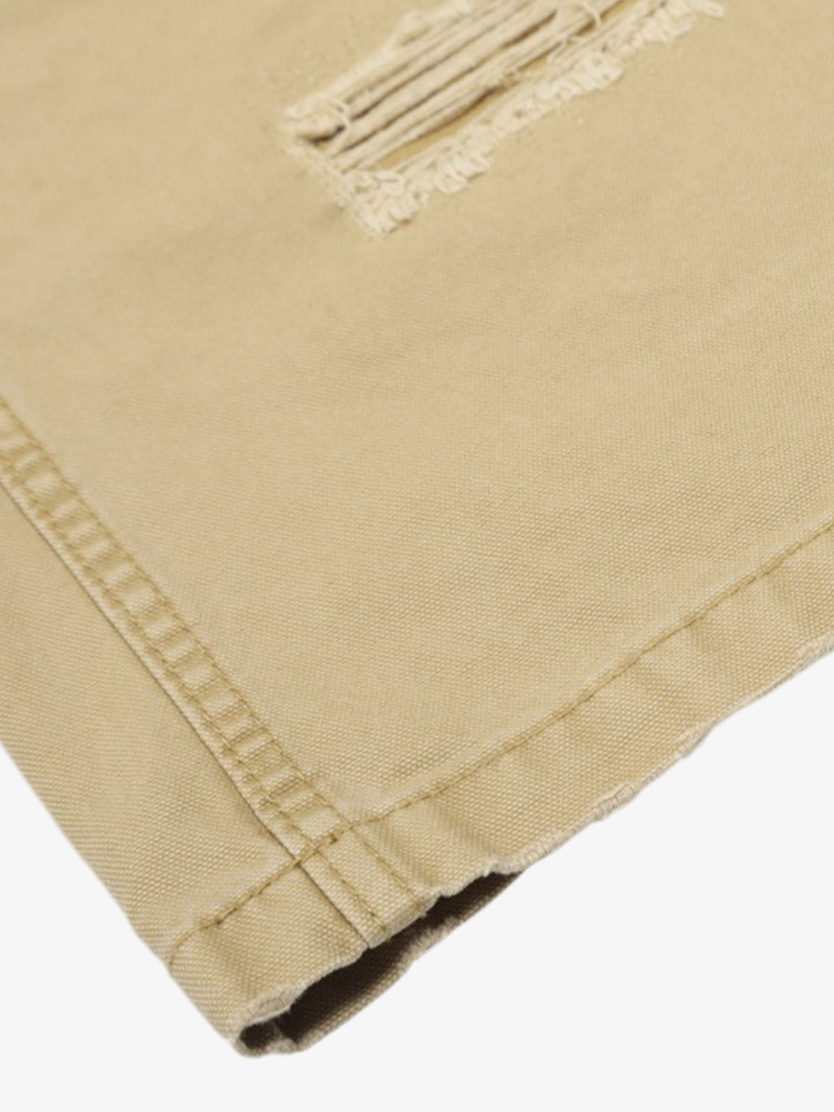 Hole Patch Pleated Multi-pocket Work Wear Casual Pants 
