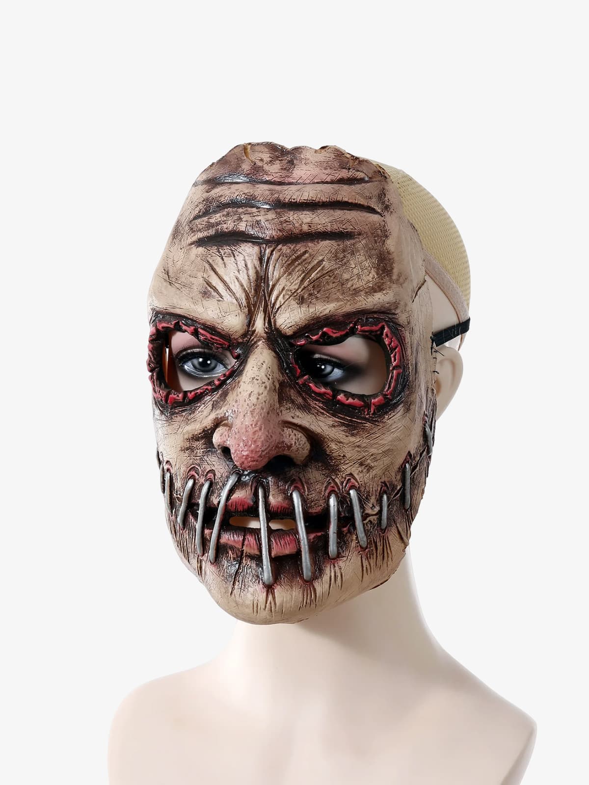Halloween Zombie Mask with Scary Teeth and Bloody Eyes for Costume Parties 