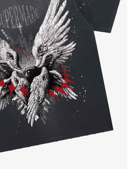 Six-Winged Archangel Splatter Graphic Tee