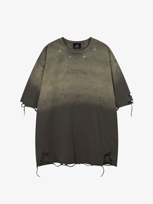 Embroidered Ripped Distressed Tee