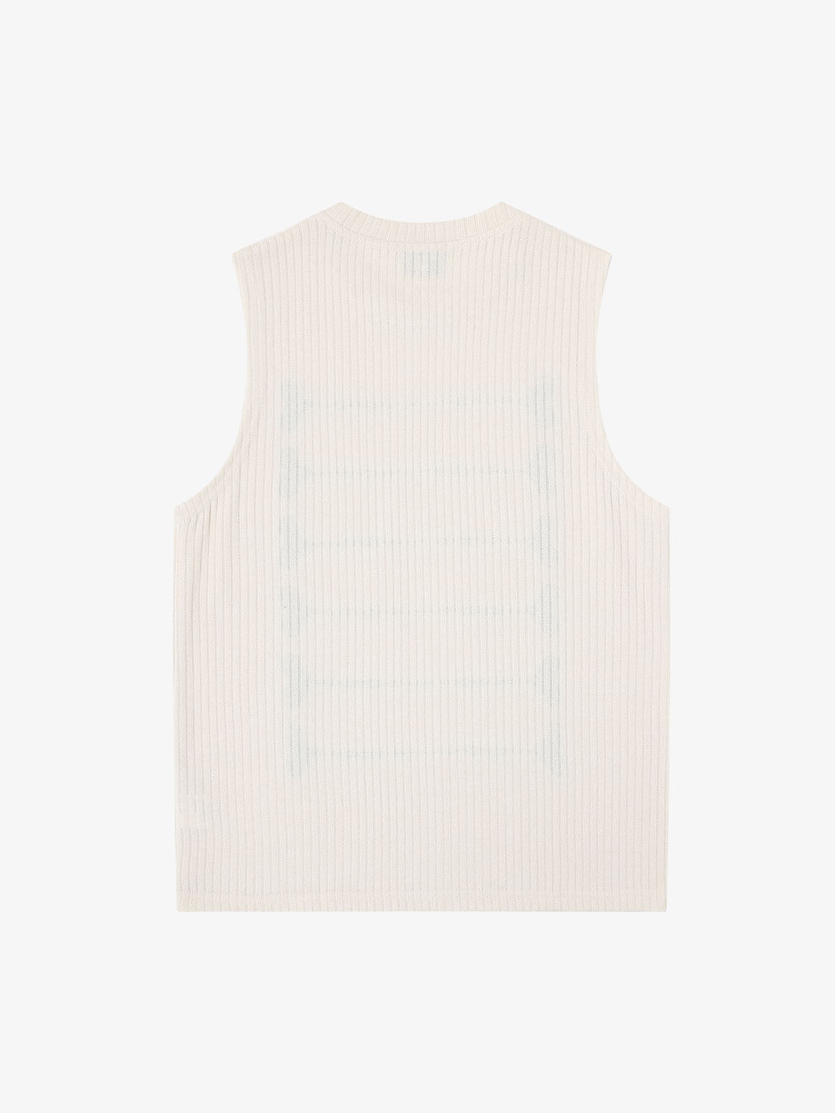 Black Knit Sleeveless Vest with Contrast Frog Closure Detail – Streetwear Tank Top