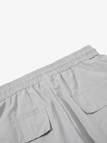Music Note Print Baggy Nylon Cargo Pants