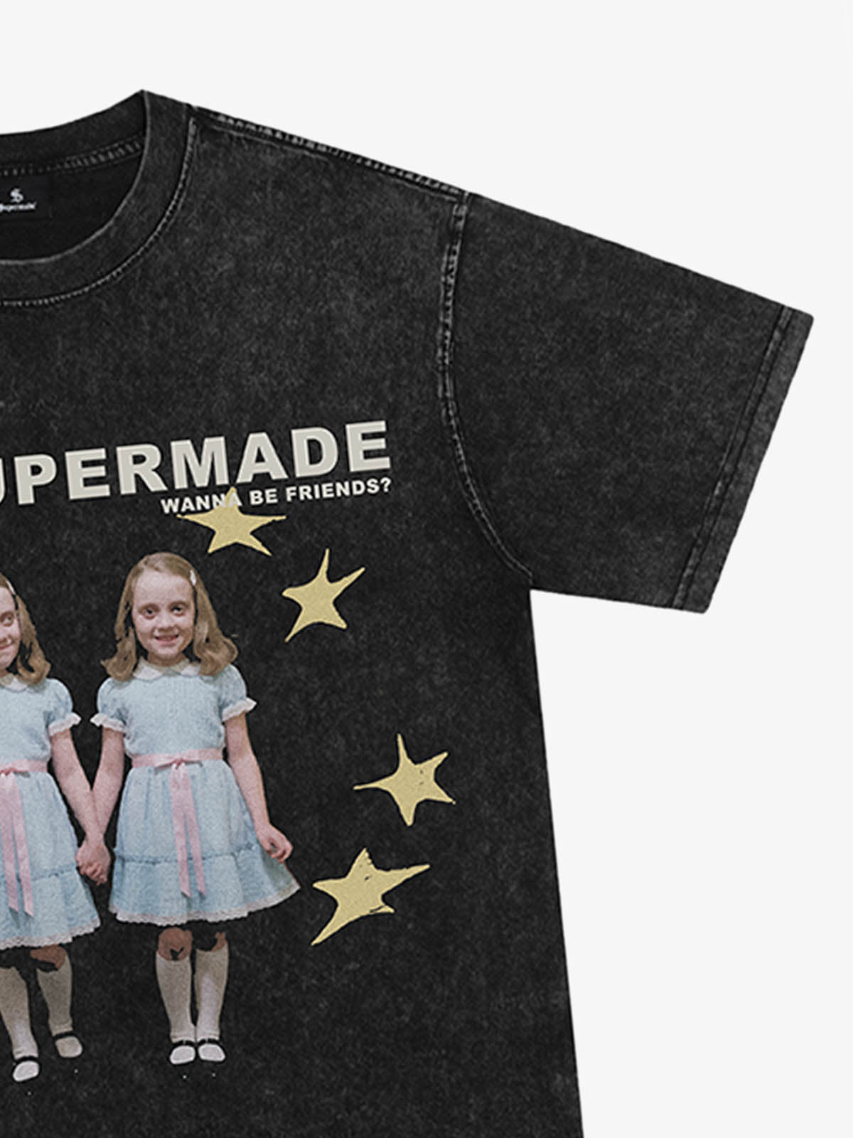 Washed Distressed Twin‑Graphic Tee