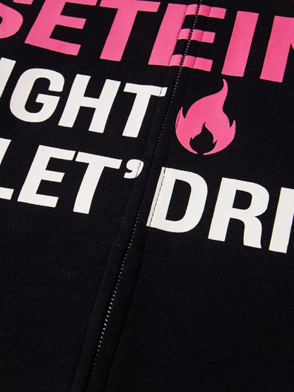 Stylish Hooded Sweatshirt with Bold Graphic Print for Night Out Adventures 