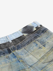 3D Illusion Layered Baggy Jeans 