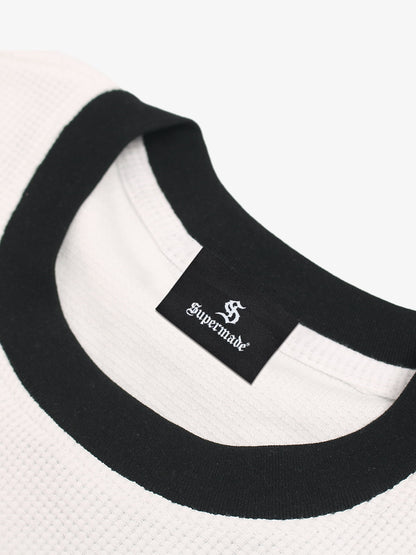 Cotton Blend Drip Print Oversized T-Shirt with Distressed Details 