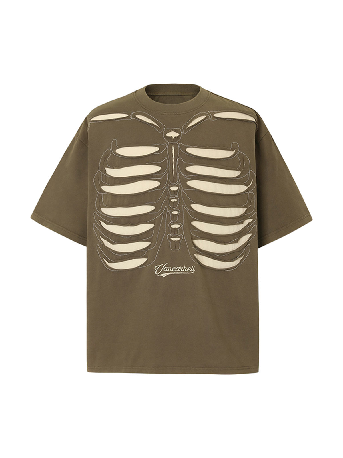 Skeleton Design Print Oversized T-Shirt