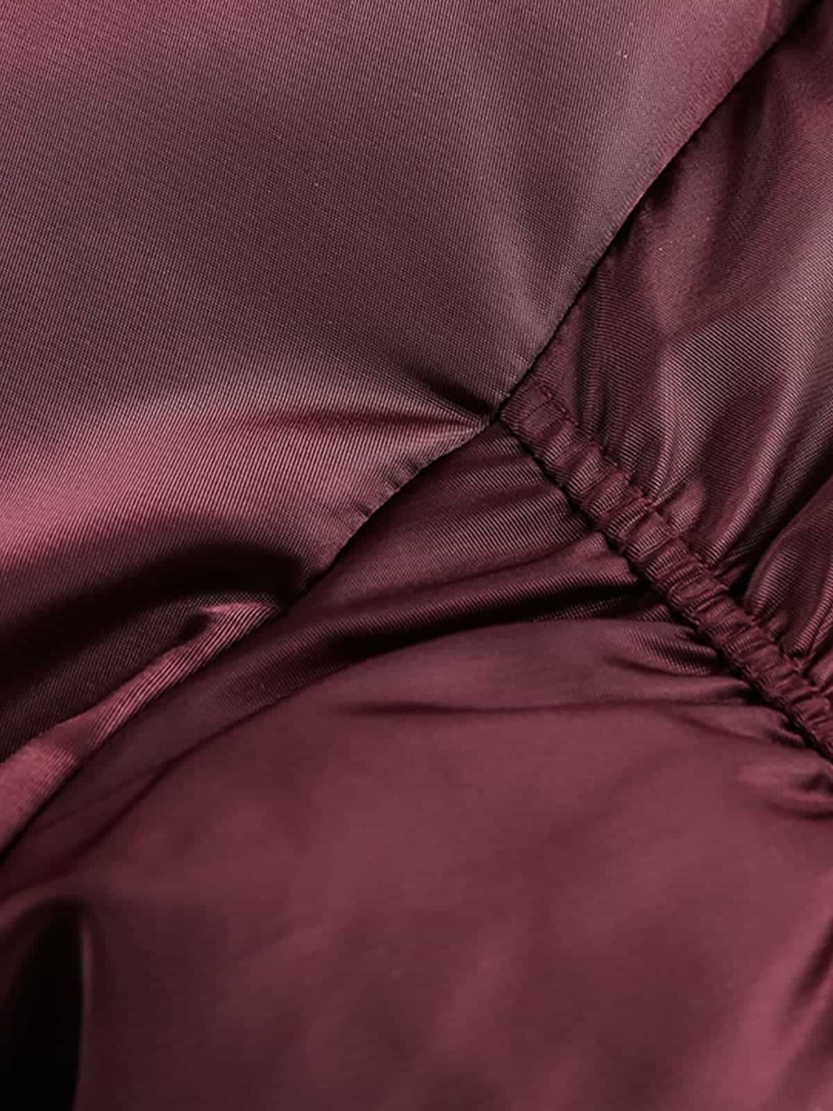 Stylish Maroon Bomber Jacket with Detachable Hood for Winter Wear 