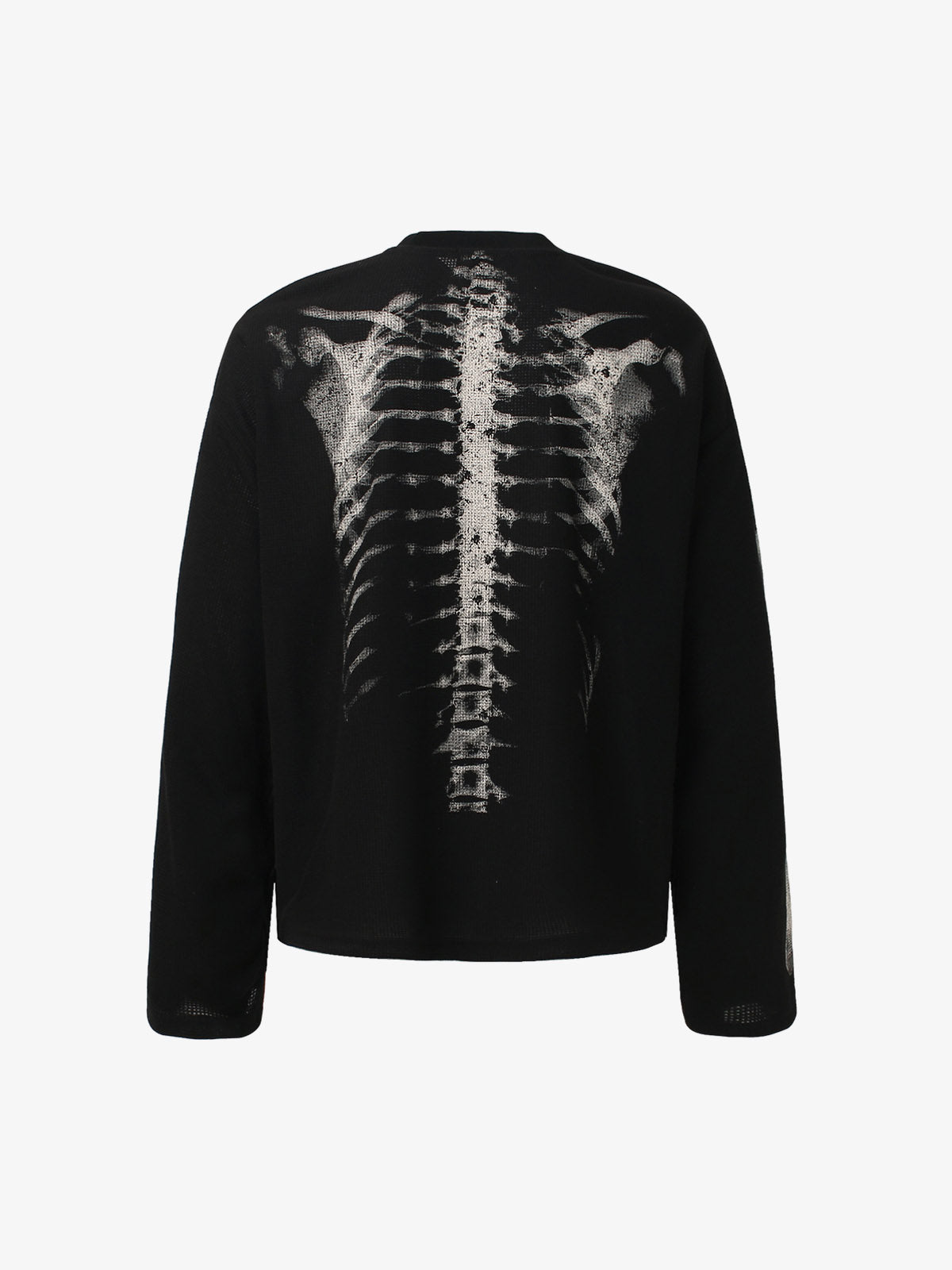 Sweat-shirt gaufré à motif squelette-2495