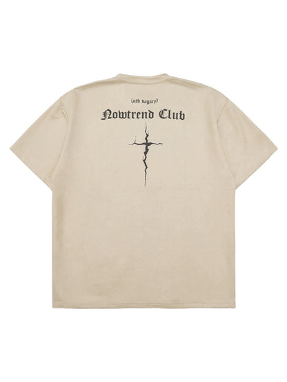 Thesupermade Suede Gothic Font Street Rap T-Shirt 