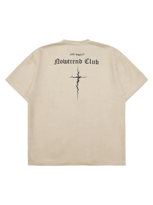 Thesupermade Suede Gothic Font Street Rap T-Shirt 