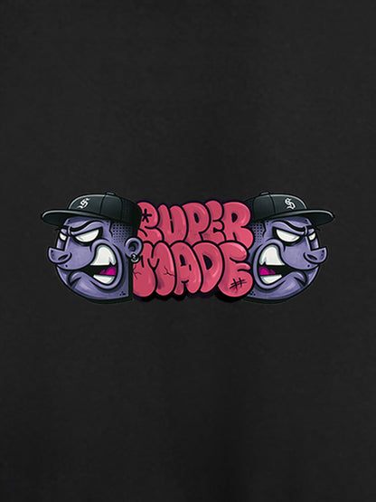 Supermade graffiti Font Figurine Hoodie 