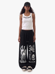 Dark Graphic Print Sweatpants 