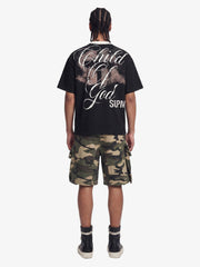 Camouflage Cotton Cargo Multi Pocket Jorts 