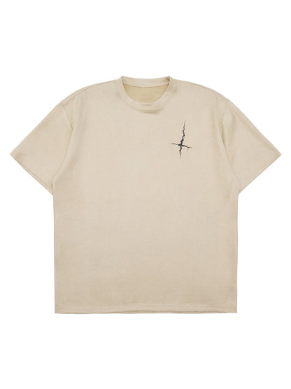 Thesupermade Suede Gothic Font Street Rap T-Shirt 