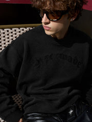 Oversized Graphic Knit Sweater