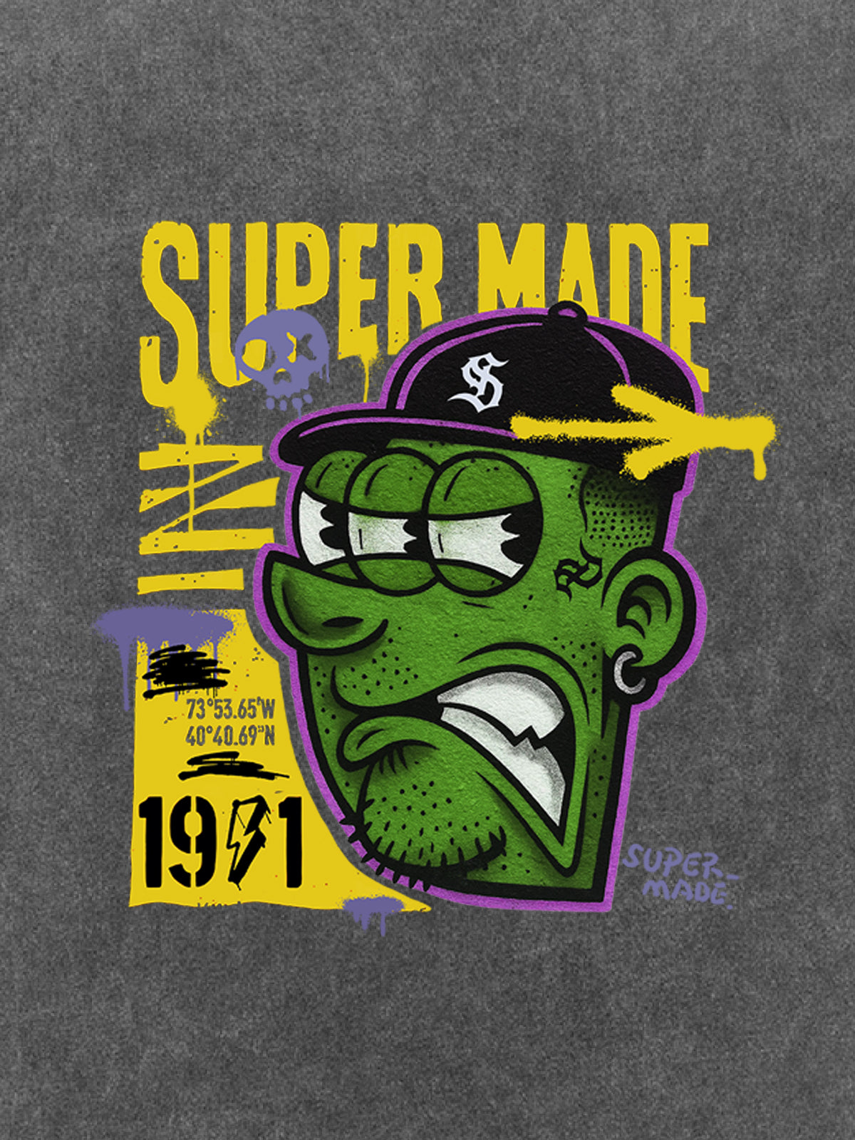 Bold Monster Design Graphic T-Shirt 