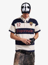 Vintage Striped Rugby Polo Shirt