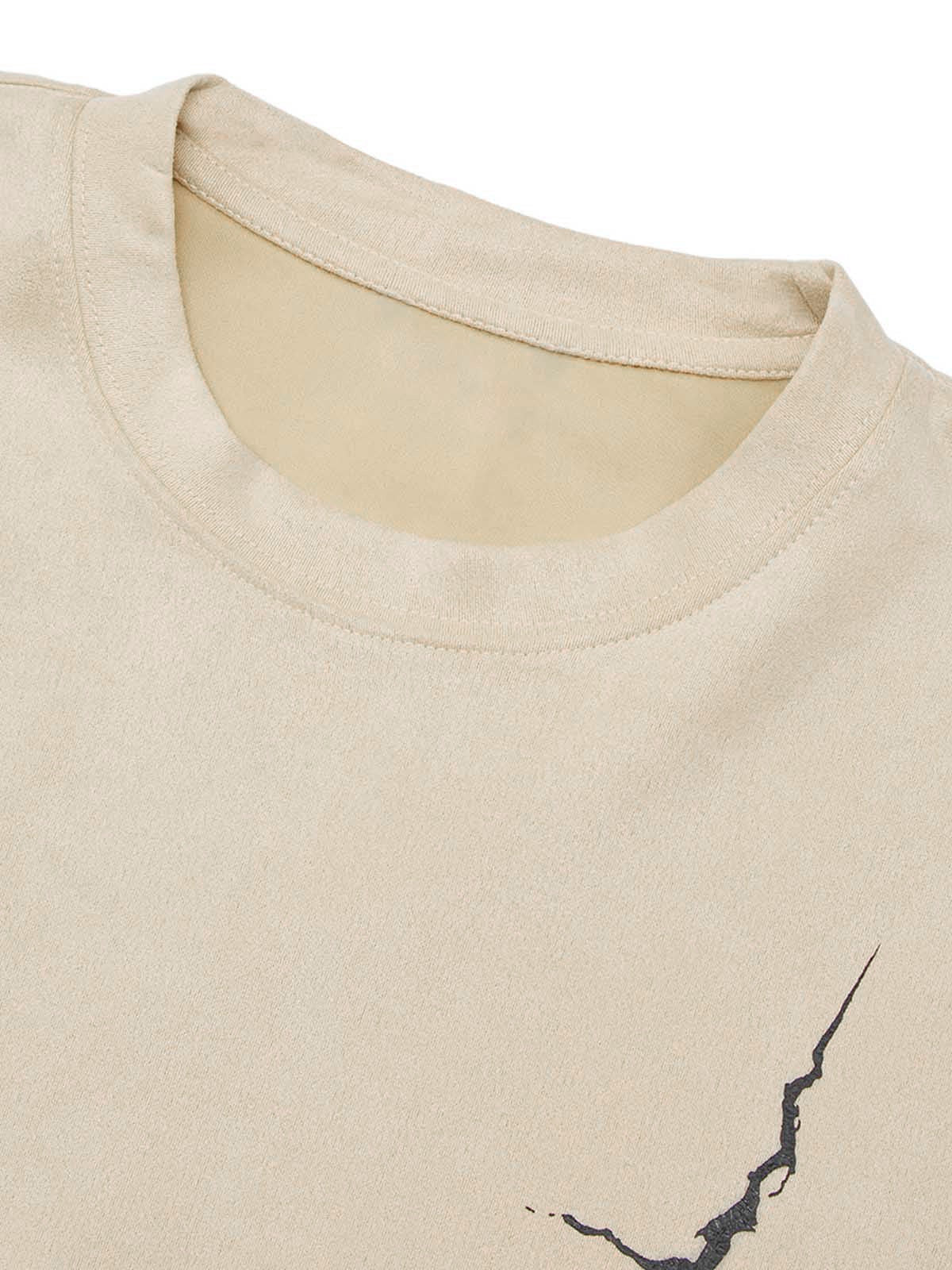 Thesupermade Suede Gothic Font Street Rap T-Shirt 