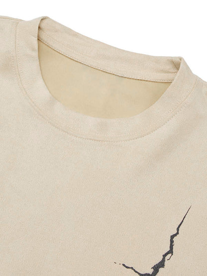 Thesupermade Suede Gothic Font Street Rap T-Shirt 