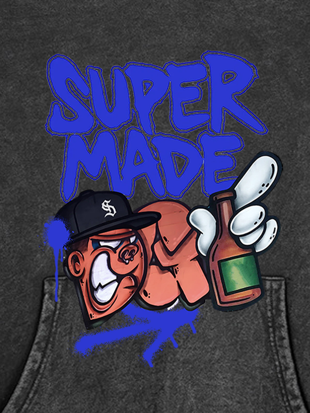 Supermade Graffiti Design Hoodie 