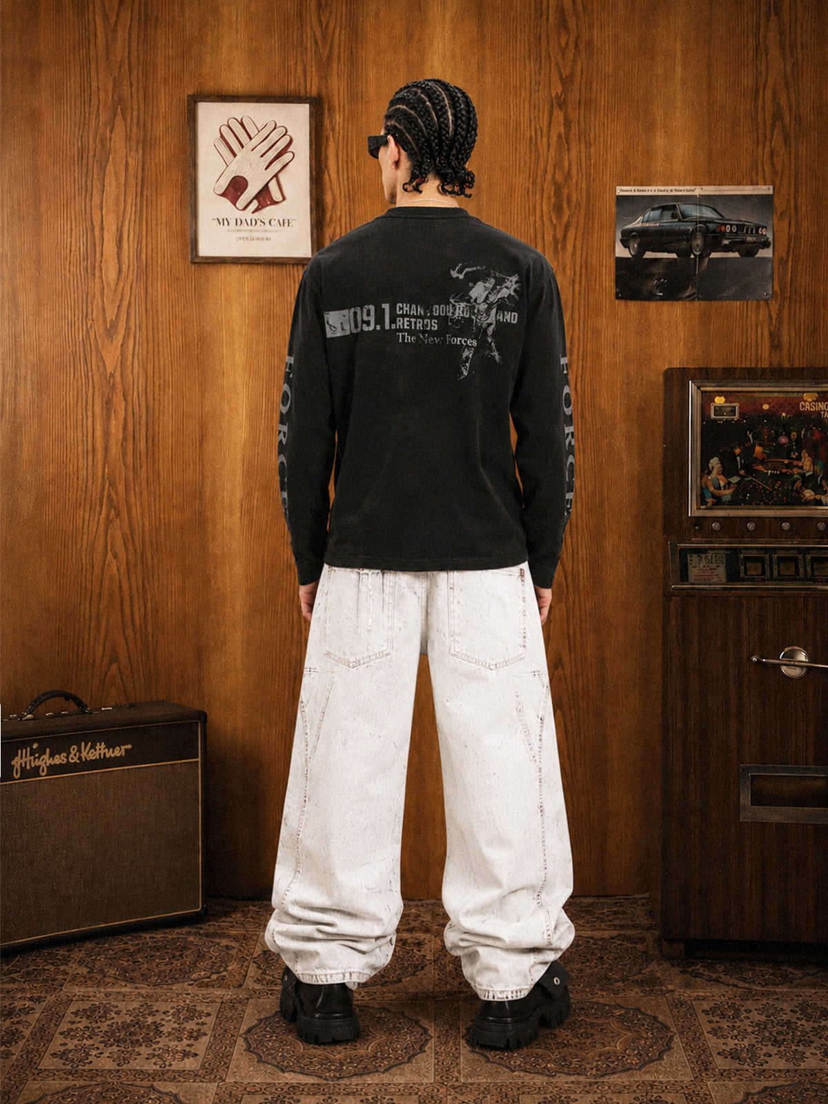 Distressed NO. 09 Long Sleeve T-Shirt 