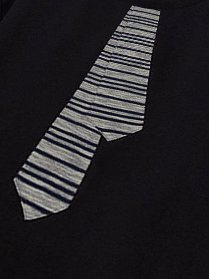 High Street Tie Embroidered Design T-shirt 