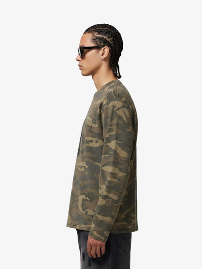 Camo Number 8 Graphic Long Sleeve T-Shirt - 2638 